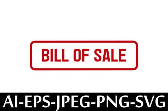 BILL of SALE Rubber Stamp Design Vector