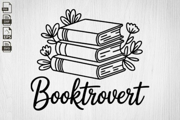 Booktrovert SVG - Book Lover, Funny Book: A Digital Treasure for Readers and Creators
