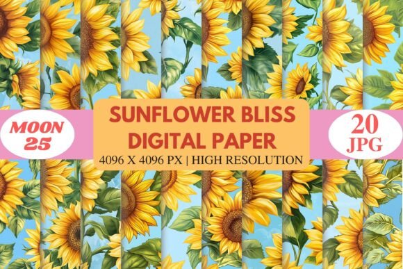 Bringing Summer Charm to Your Designs with Sunflower Bliss Digital Paper