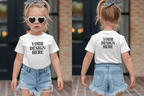 Bringing Your Designs to Life with the Kids Bella Canvas Front and Back Mockup