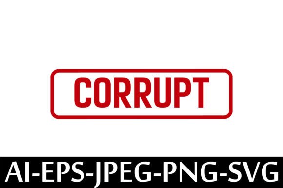 Corrupt Rubber Stamp Design Vector