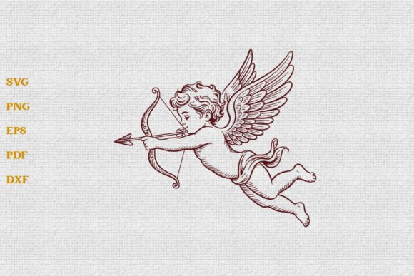 Cupid Silhouette Vector SVG Cutting File: A Versatile Design for All Your Creative Projects