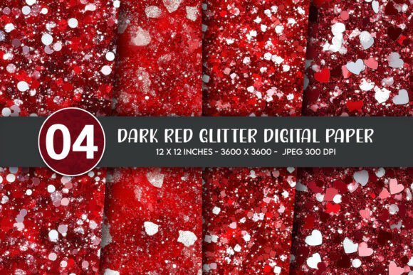 Dark Red Glitter Digital Paper: A Strategic Tool for Creative Expression and Branding