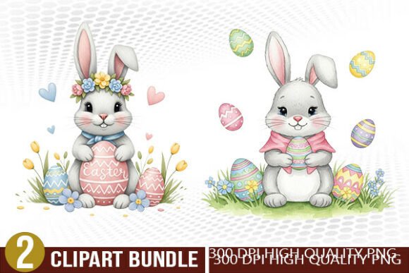 Easter Bunny Eggs PNG Clipart Bundle: A Versatile Resource for Creative Projects