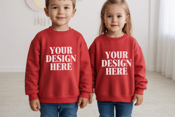 Enhance Your Design Workflow with the Gildan 18000B Front and Back Kids Mockup