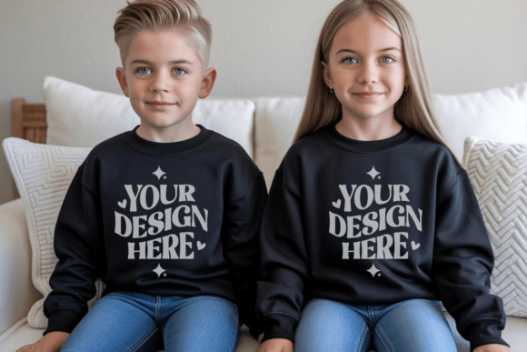 Enhancing Creative Projects with the Kids Front and Back Sweatshirt Mockup 18