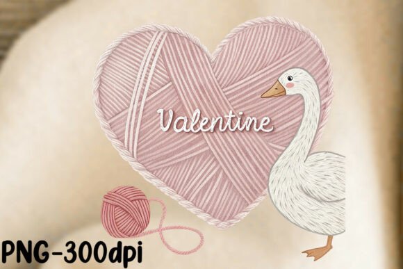 Faux Yarn Valentine Valentine Goose PNG: A Creative Tool for Digital Design Workflows