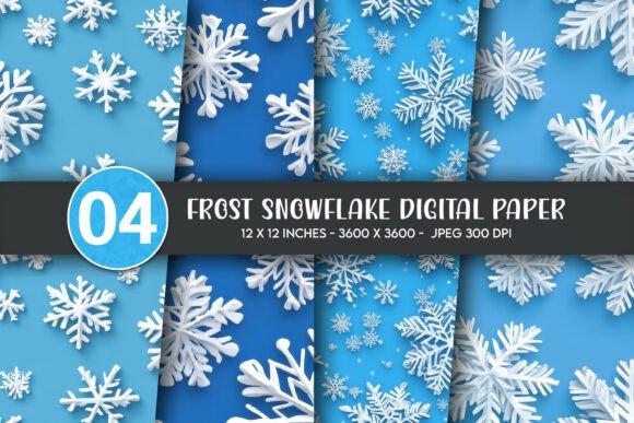 Frost Snowflake Digital Paper: A Versatile Design for Creative Projects