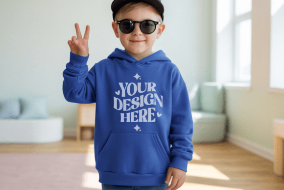 Gildan 18500B Kids Hoodie Mockup 30