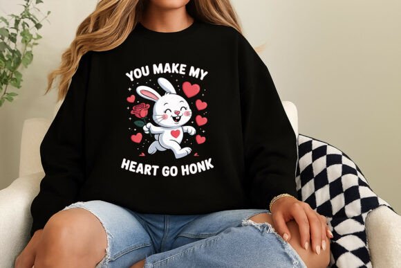 Happy Bunny with Rose: A Charming Design for Creative Projects