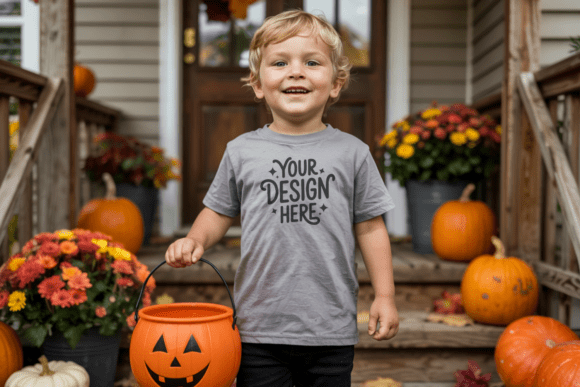 Kids Bella Canvas 3001T T-shirt Mockup 7