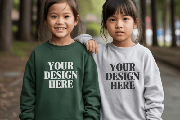 Kids Front and Back Sweatshirt Mockup 20: A Must-Have Tool for Creative Designers