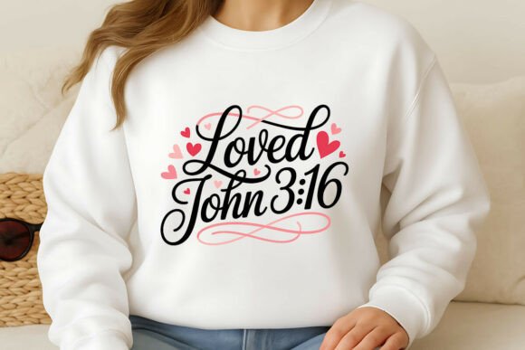 Loved John 3 16 PNG: A Christian Digital Design for Creative Projects