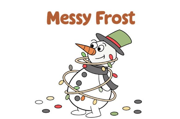 Messy Frost Christmas PNG