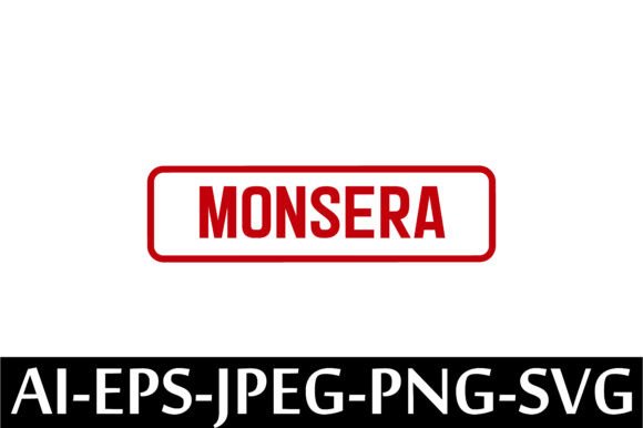 MONSERA Rubber Stamp Design Vector: A Versatile Digital Resource for Creative Professionals