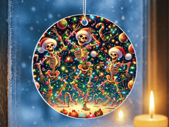 Party Skeleton Christmas Lights Ornament: A Unique Holiday Decoration Option
