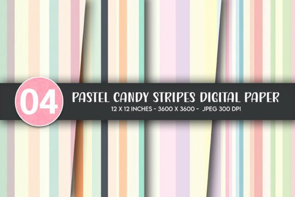 Pastel Candy Stripes Digital Paper: A Versatile Design Resource