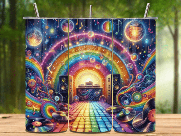 Pride Rainbow 20oz Tumbler Wrap Png V.12
