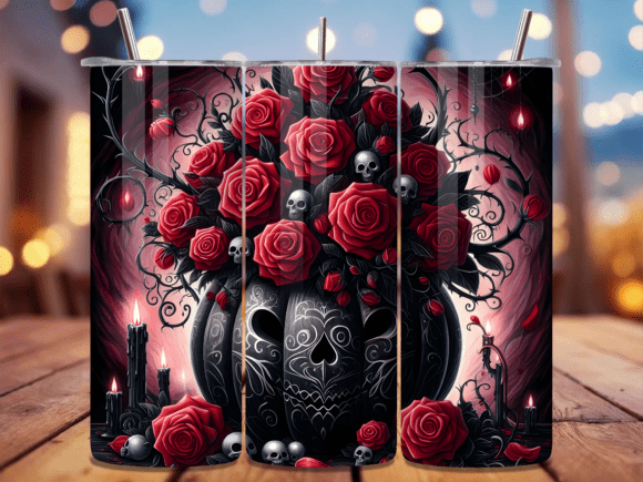 Red Roses Sublimation Tumbler Wrap: A Perfect Fit for Customized 20-Oz Tumblers