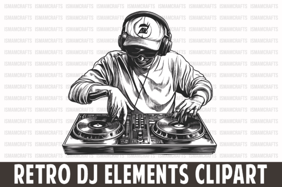 Retro DJ Elements Clipart PNG: A Creative Resource for Print and Digital Projects