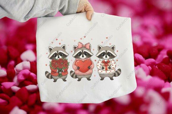 Retro Funny Raccoon Valentine's Day PNG: A Creative Twist for Your Projects