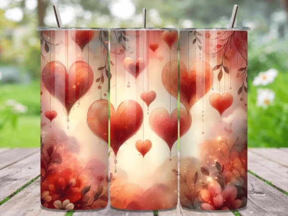 Soft Pastel Floral Heart Tumbler Wrap: A Beautiful Addition to Your Tumbler Collection