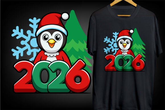 The Santa Penguin Winter Holiday Graphic: A Trending Design for Festive Apparel and Creative Expression