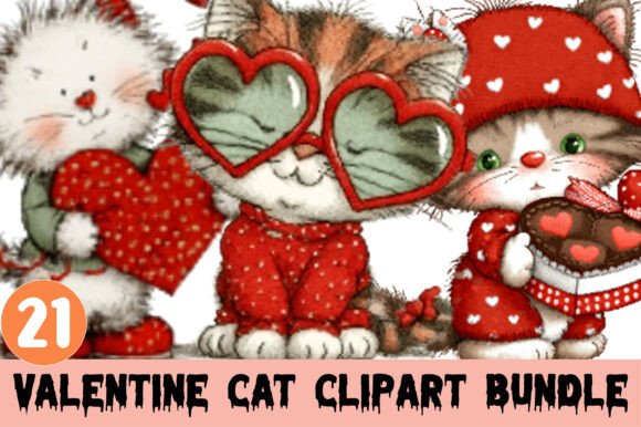 Valentine Cat Clipart: A Versatile Digital Asset for Creative Professionals