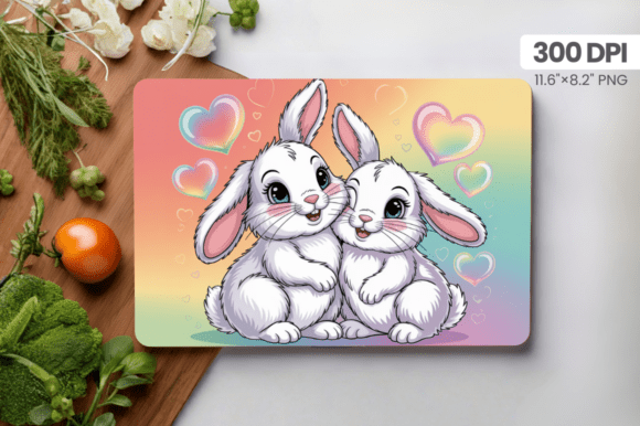 Valentine Day Bunny Couple Cutting Board: A Unique Addition to Your Kitchen