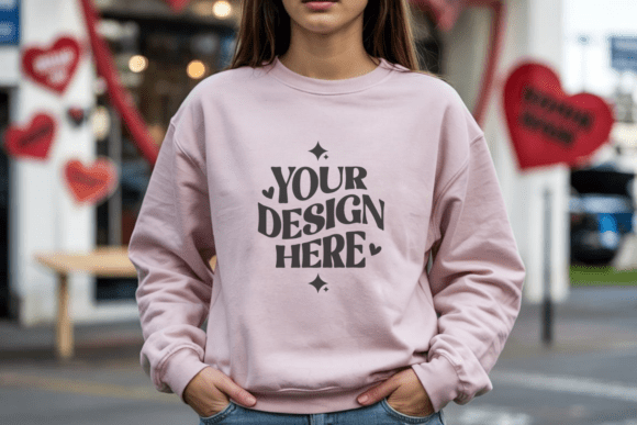 Valentine Gildan 18000 Light Pink Mockup: A Perfect Blend of Style and Practicality