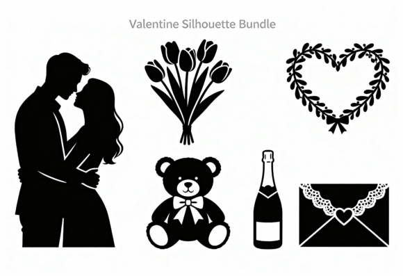 Valentine Silhouette Bundle SVG Clipart: A Versatile Digital Design Resource