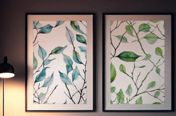 Watercolor Green Leaf Pattern Collection: A Botanical Delight for Creative Projects