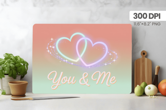 You Me Cutting Board PNG Sublimation D